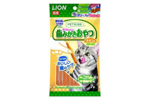 Petkiss 貓貓潔齒小食 – 雞肉味磨牙棒棒 7pcs(4903351005914)黃